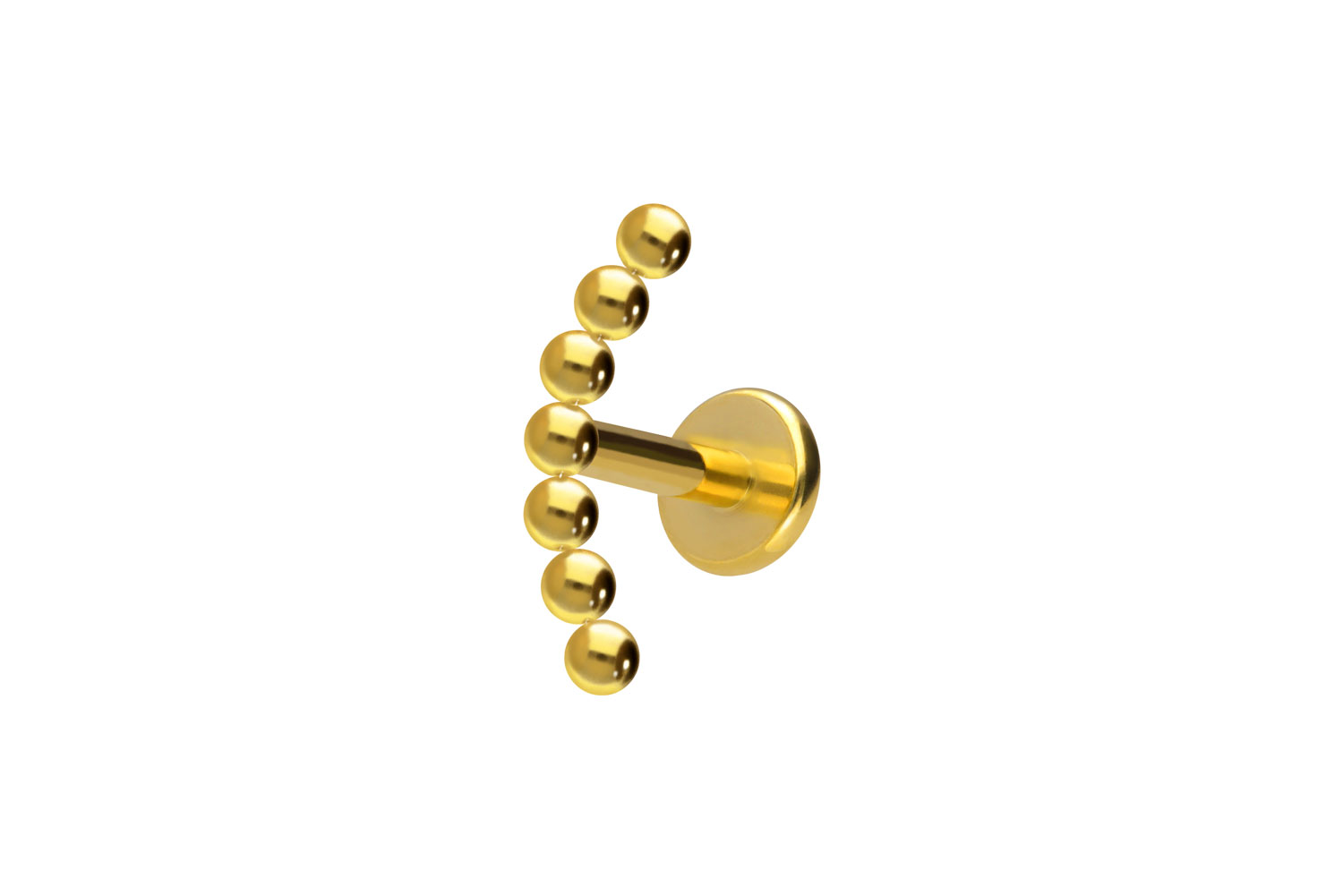 Titan Labret Piercing mit Innengewinde 7 KUGELN